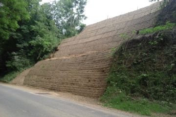 Intervento di ingegneria naturalistica per contenere movimenti franosi in via Molarosso