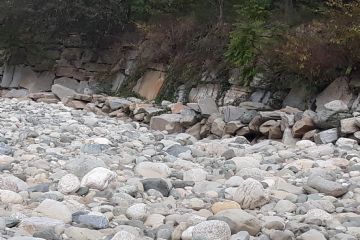 Opere AIPO, a seguito di progettazione congiunta dei Comuni di Bricherasio e Campiglione, con movimentazione materiale dal centro alveo a protezione della sponda destra del torrente, a difesa della borgata Pertusio.