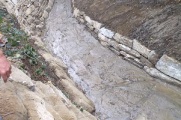 Realizzazione scogliera a protezione di Strada Cesani Marciottina (ottobre 2021)