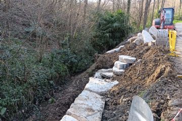 Scogliera a protezione di Strada Cesani Granero