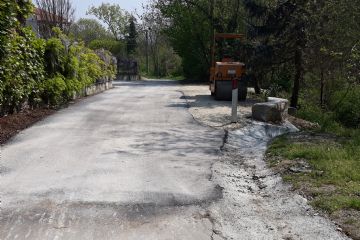 Asfaltatura del tratto alto di pista che conduce alla borgata di Strada Canavero-Rivoira 