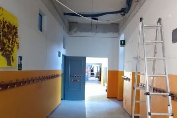 Rifacimento completo controsoffittatura piano rialzato scuola elementare