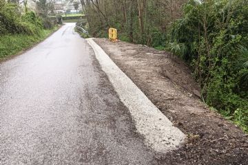 Realizzazione scogliera e cunetta laterale a valle di Strada Cesani Granero